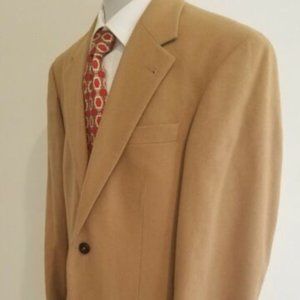 Oscar de la renta men tan wool and silk blazer 44R
